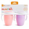 image:imageMunchkin Sippy Cup for 6 Month Old and Up Spill Proof Miracle 360 Toddler Cups with Transition Handles 7 Ounce 2 Pack PinkPurple7 Ounces