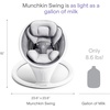 image:imageMunchkin Electric Baby Swing with Vibration  Portable Swing for Newborn and Infant BluetoothEnabled Smart Seat with Music Motion and Sounds SageSwing