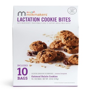 image:imageMunchkin Milkmakers Lactation Cookie Bites Oatmeal Chocolate Chip 15 Ounce Pack of 3Oatmeal Raisin