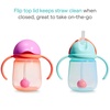 image:imageMunchkin Any Angle Toddler Weighted Straw Trainer Cup 7oz 2 Pack CoralMint