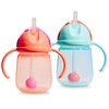 image:imageMunchkin Any Angle Toddler Weighted Straw Trainer Cup 7oz 2 Pack CoralMint