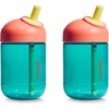 image:imageMunchkin Perfect Angle Straw Cups Toddlers 13  Spill Proof Sippy Cups with Soft Ergonomic Straw BPAFree 10 Ounce 2 Pack Dark BlueTeal