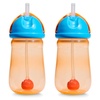 image:imageMunchkin Any Angle Toddler Weighted Straw Cup 10oz 2 Pack OrangeBlue