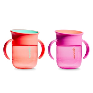 image:imageMunchkin Miracle 360 Sippy Cup for Toddlers 7oz 2 Pack CoralPurple