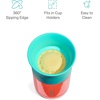 image:imageMunchkin Control Flow Open Training Toddler Cups with Removable Valve 18 Months 10 Ounce 2 Pack CoralTeal
