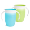 image:imageMunchkin Miracle 360 Toddler Sippy Cups 6 Months and 1 Year Old Spill Proof 7 and 10 Ounce 4 Pack BlueGreen