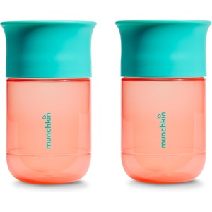image:imageMunchkin Control Flow Open Training Toddler Cups with Removable Valve 18 Months 10 Ounce 2 Pack CoralCoral