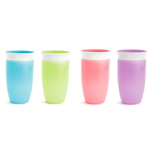 image:imageMunchkin Miracle 360 Toddler Sippy Cup 2 Pack Spill Proof 10 Ounce GreenBlue and PinkPurple