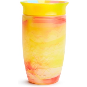 image:imageMunchkin Sippy Cups for Toddlers 13 Spill Proof Miracle 360 Cup 10 Ounce Tie Dye PinkYellowMulti